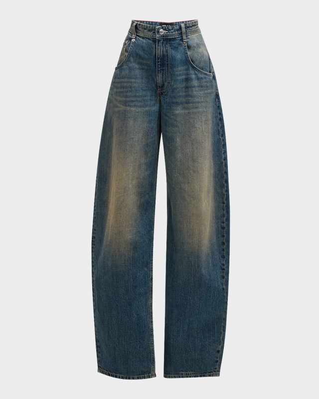 Marbel Mid Rise Barrel-Leg Jeans